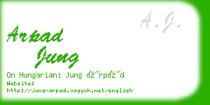 arpad jung business card